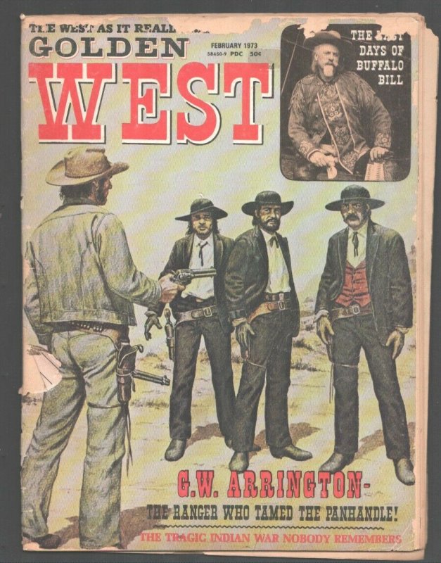 Golden West 2/1973-Stagecoach-Last Days of Buffalo Bill-Indian War-western pu...