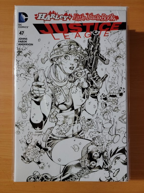 Justice League #47 Harley Quinn B&W Sketch Variant