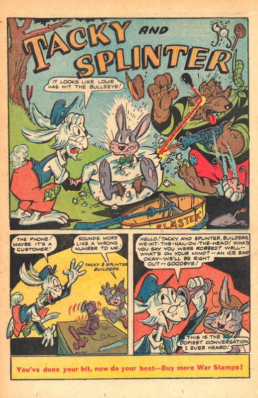 GOOFY COMICS #7 (Dec1944) 6.0FN  Weird East Coast Funny Animals! Jim Tyer cover!