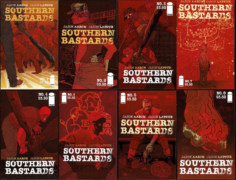 Southern Bastards #1 (2nd Print), 2, 3, 4, 5, 6, 7, 8 (2014, Image) 9.4 NM