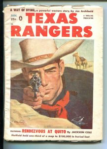 TEXAS RANGERS-01/1958-WESTERN PULP THRILLS-JIM HATFIELD-SAM CHERRY-vg