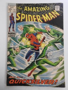 The Amazing Spider-Man #71 (1969) Quicksilver Stars! Solid VG Condition!