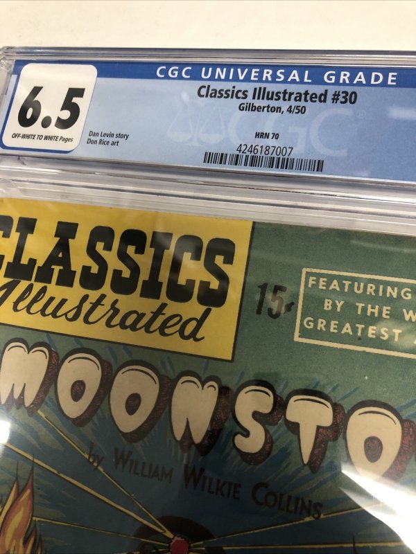 Classic Illustrated (1950) # 30 (CGC 6.5) HRN 70 The Moonstone