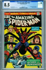 Amazing Spider-Man #135 CGC 8.5 1974-2nd Punisher comic book 3809677017