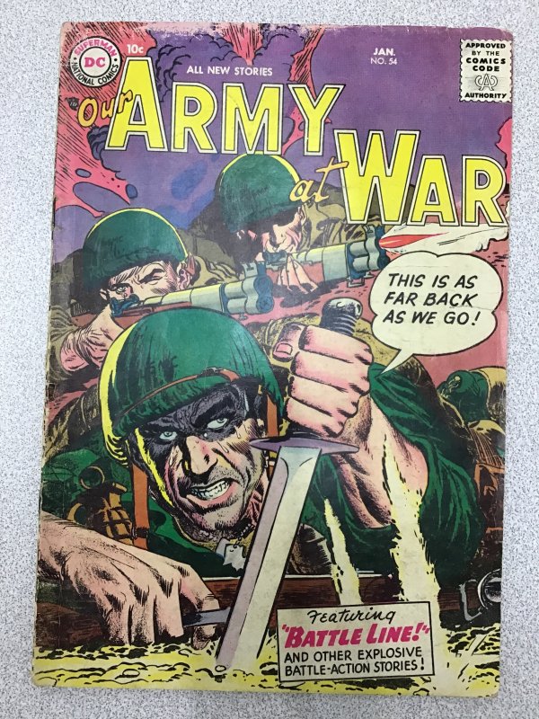 Our Army at War #54  (1957) Silver Age book.