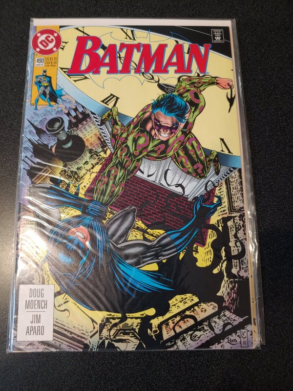 BATMAN #490 (1993) DC COMICS TRAVIS CHAREST COVER ART! 4TH APPEARANCE OF BANE!