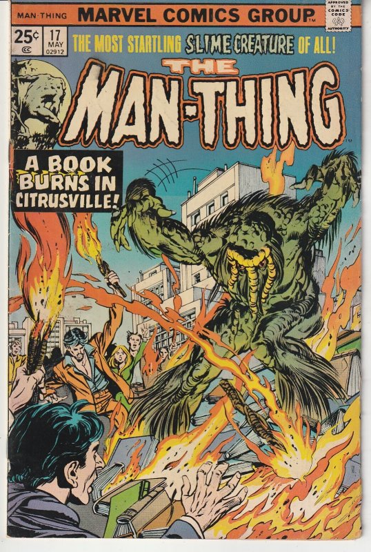 Man Thing(vol. 1) #  17   Burn Before Reading