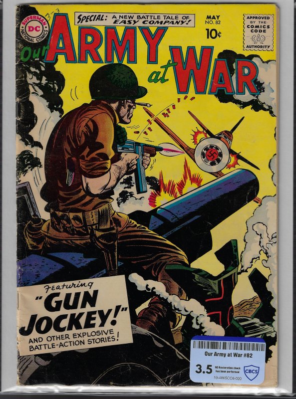 Our Army at War #82 (DC, 1959) KEY 1st Sgt Rock CBCS 3.5