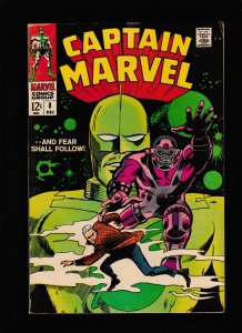Captain Marvel #8 (1968) FN+  (W/OW Pages)