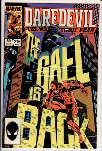 Daredevil #216 Direct Edition (1985) 9.2 NM-