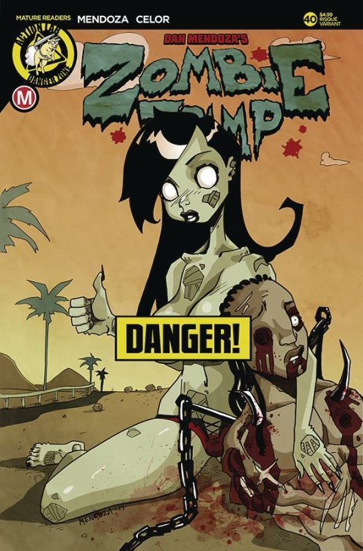 ZOMBIE TRAMP #40 COVER B MENDOZA RISQUE VARIANT (MR)