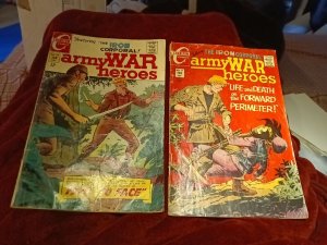 Army War Heroes 29 & 36 Charlton Comics Silver Age Lot Run Set Collection...