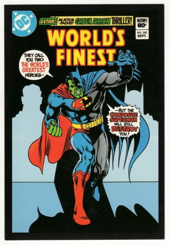 World's Finest #283 4x5 Cover Postcard 2010 DC Comics Composite Superman Batman