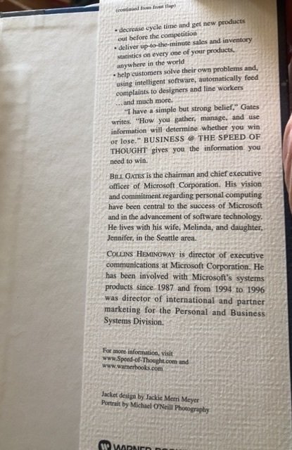 Bill Gates business@ the speed of thought, 1999,470p