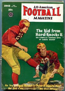 All-American Football Fall 1945- Fiction House Pulp-Kid from Hard Knocks U