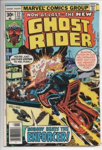 GHOST RIDER #22, VG, Enforcer, Demon, Movie, 1973 1977, Don Heck