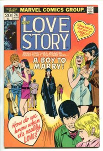 OUR LOVE STORY #24 1973-MARVEL-GENE COLAN-DON HECK-SAL BUSCEMA-fn minus