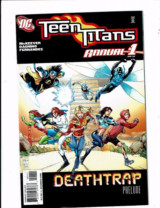 Lot of 6 Teen Titans+Titans DC Comic Books #1 Annual+11 12 13 14 15 KS5