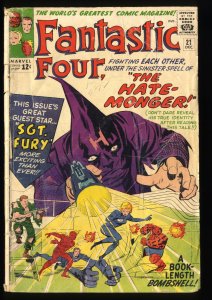 Fantastic Four #21 FA/GD 1.5 Marvel Comics