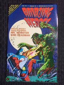 1985 AMAZING HEROES Comic Magazine #77 FN+ 6.5 Swamp Thing & Mr Monster