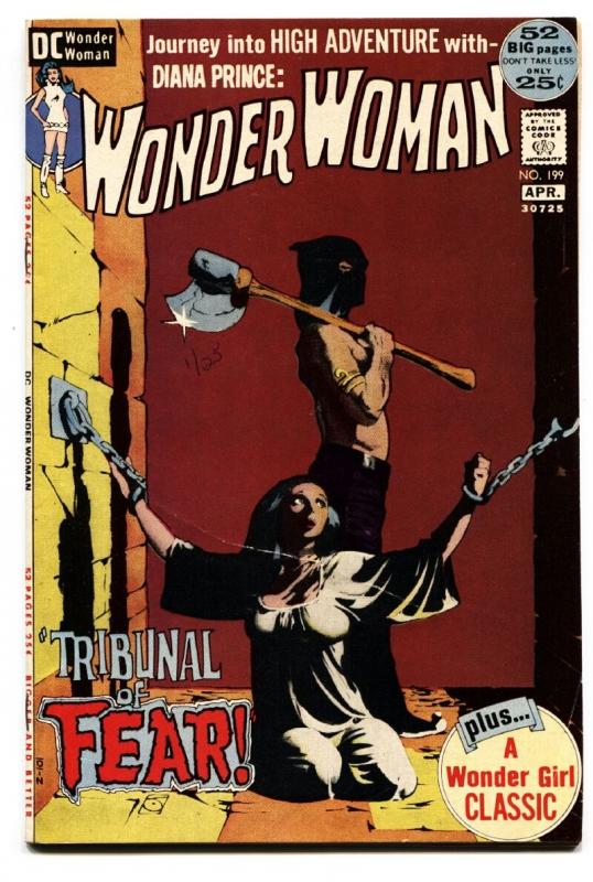 Wonder Woman #199 comic book 1972- Jeff Jones horror cover- DC
