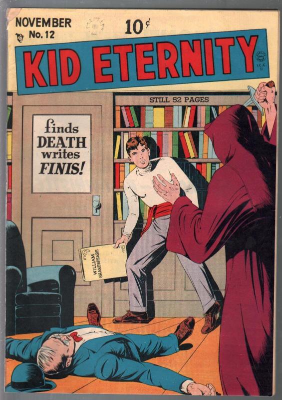 Kid Eternity #12 1948-Quality-Hooded menace-horror-Gen Custer-FN-