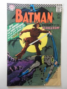 Batman #189 FR Cond 1st SA Scarecrow! cover and 1st wrap detached bottom staple