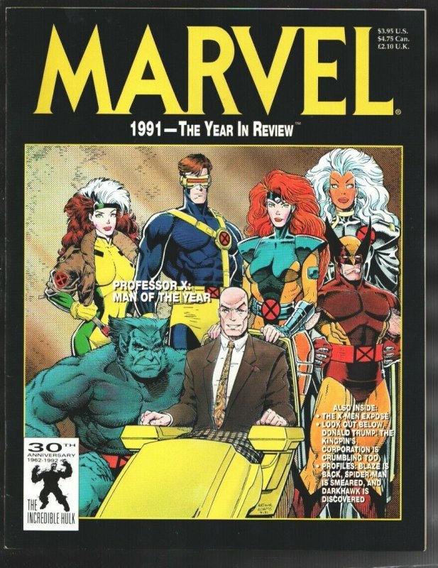 Marvel-The Year in Review 1991-X-Men-Professor X-Wolverine cover-Mutant revol...