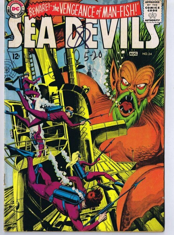 Sea Devils #24 ORIGINAL Vintage 1965 DC Comics 