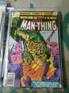  MAN THING #3 5 8 9  1979 marvel whoever knows fear  burns at the tough