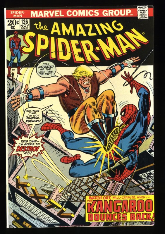 Amazing Spider-Man #126 VF+ 8.5 Kangaroo!