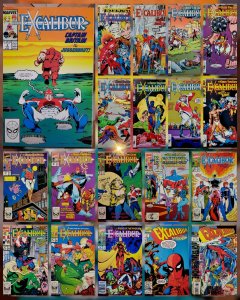 Lot of 19: Excalibur Comics (1988) Capt Britain, Nightcrawler, Spider-Man, X-Men