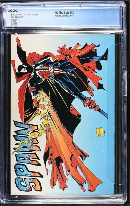 Malibu Sun #13 CGC 8.5 1st app Spawn Todd McFarlane 1992 Malibu Comics