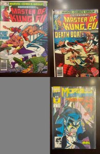 Lot of 5 Comics (See Description) Master of Kung Fu,  Morbius