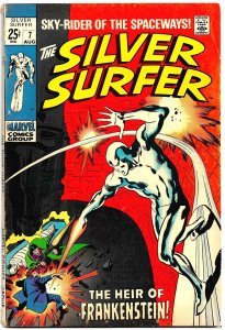 SILVER SURFER #7 (Aug1969) 7.0 FN/VF  Stan Lee & John Buscema!  Last 25¢ Issue!
