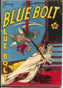 Blue Bolt Vol.4 #6 1944-Novelty-African American as baby new year-WWII-VG