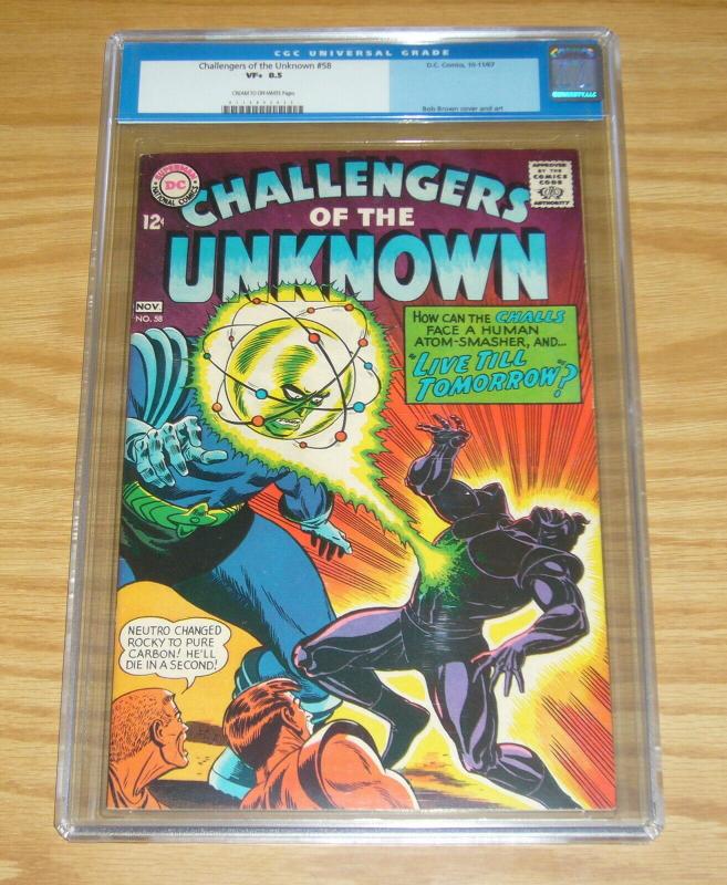 Challengers of the Unknown #58 CGC 8.5 silver age dc comics - neutro 1967
