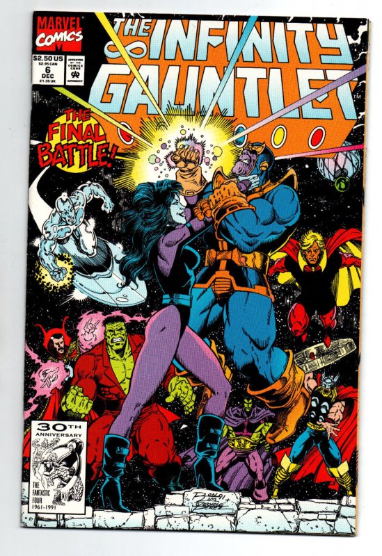 The Infinity Gauntlet #1 2 3 4 5 & 6 Complete Set - 1991 - VF/NM-NM 