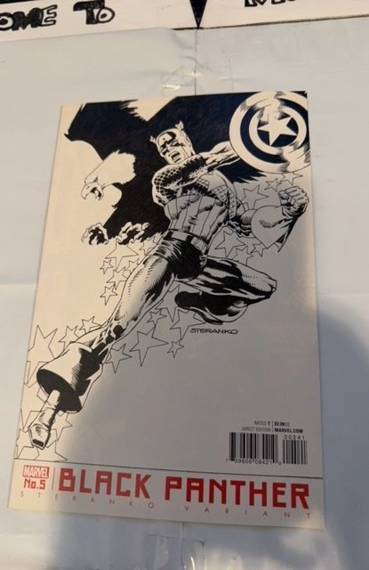 Black Panther #5 Steranko Cover (2016)sketch cover