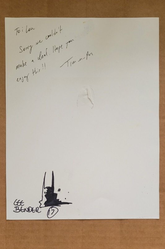 BATMAN: Dark Knight - Artist Commissioned / Signed Art Print 8.×10.5 DC Comics