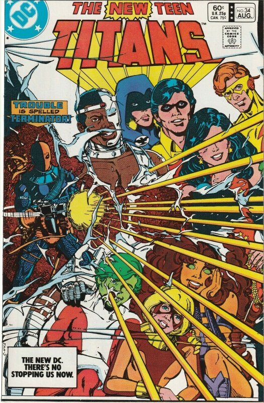 The New Teen Titans # 34 NM- DC 1983 3rd Appearance Of Deathstroke [A1]