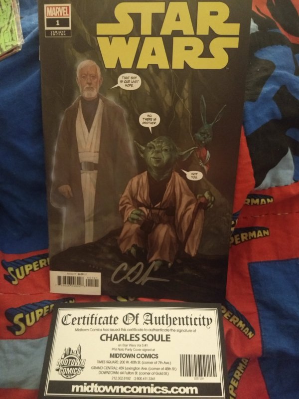 Starwars #1 Cover P Variant Edition Signed with COA NM