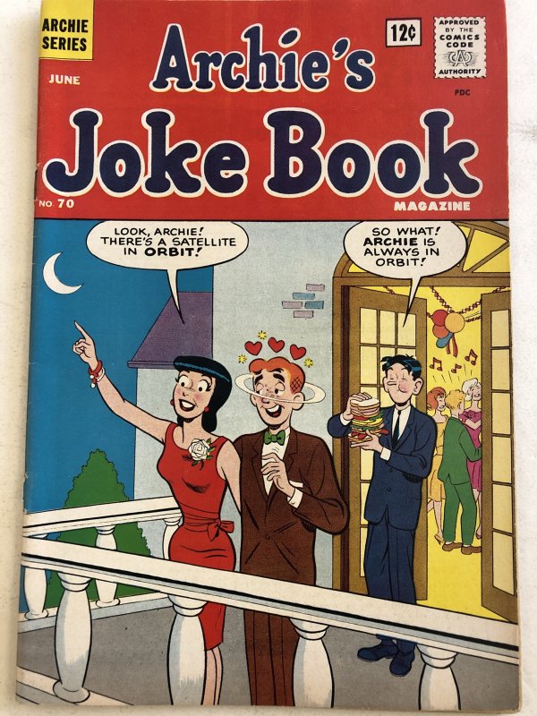 Archie’s Joke Book 70, bottom staple detached  as