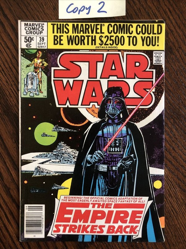 Star Wars #39 NEWSSTAND EXCELLENT! Empire Strikes Back Yoda 1980 Marvel