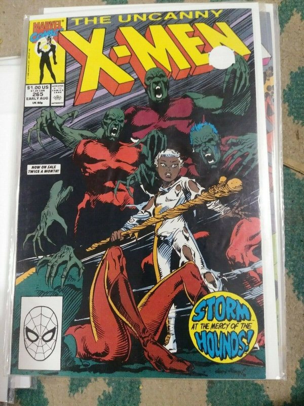 UNCANNY X-MEN #265 1990 MARVEL CHILD STORM next issue GAMBIT APPERANCE 