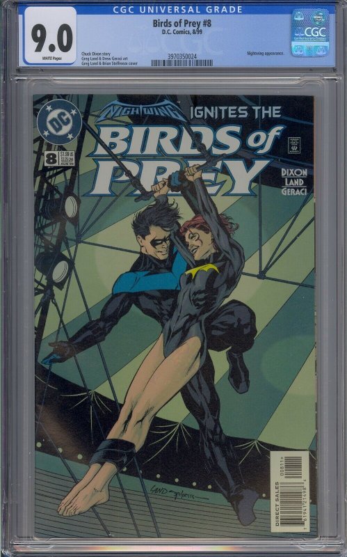 BIRDS OF PREY #8 CGC 9.0 NIGHTWING