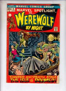 Marvel Spotlight on Werewolf by Night #4 (Jun-72) VG Affordable-Grade Werewolf