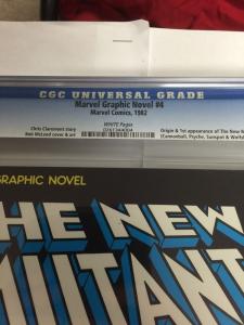 Marvel Graphic Novel 4 Flawless Perfect Centering Cgc 9.8 Wp 1st New Mutants