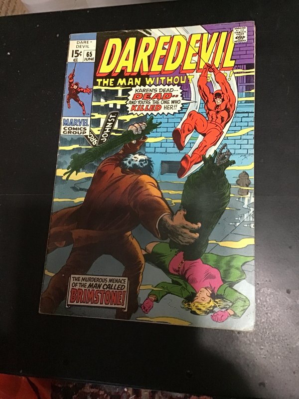 Daredevil #65 (1970) The Killing of Brother Brimstone! VF- Wow!