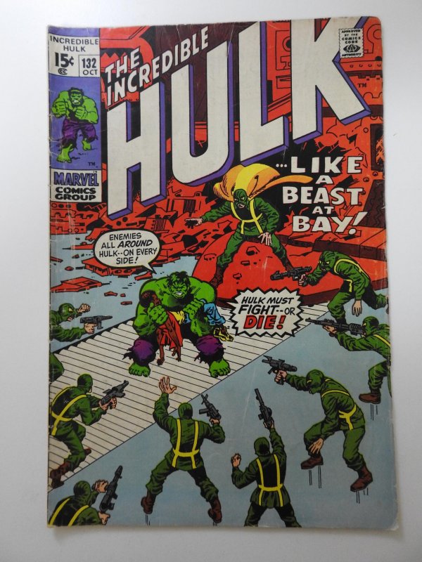 The Incredible Hulk #132 (1970) Like A Beast at Bay! Solid VG Condition!